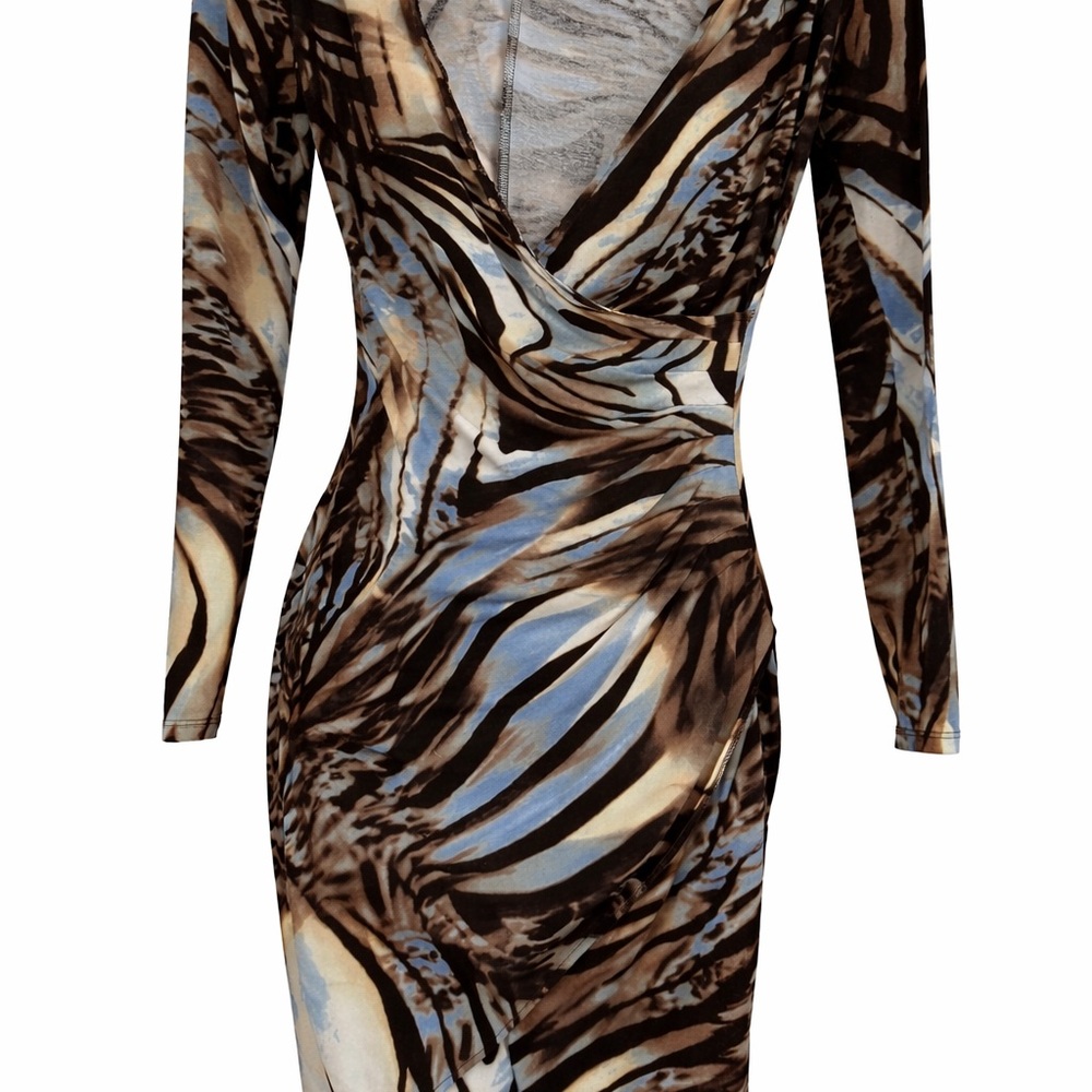 Cache Multicolor Long Sleeve Dress